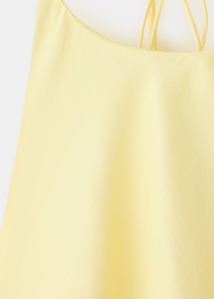Halter-neck open-back dress — Yellow