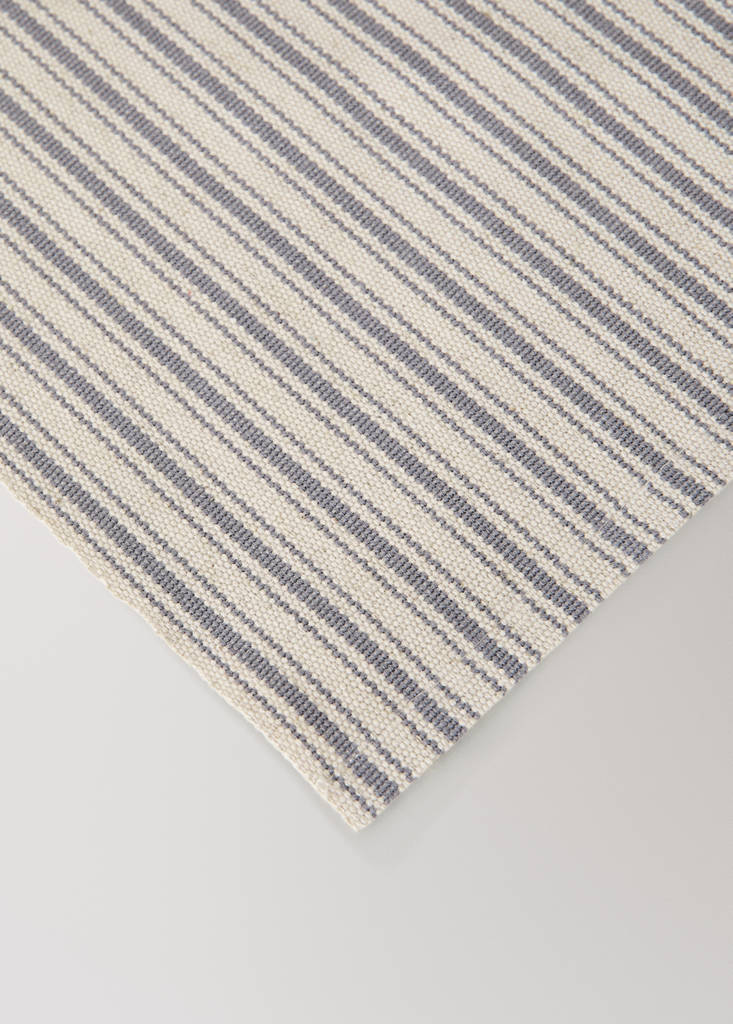 Single striped cotton placemat — Blue