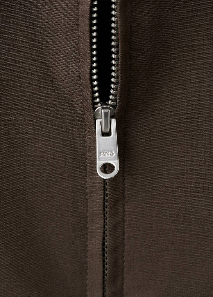 Straight cotton lyocell jacket — Brown