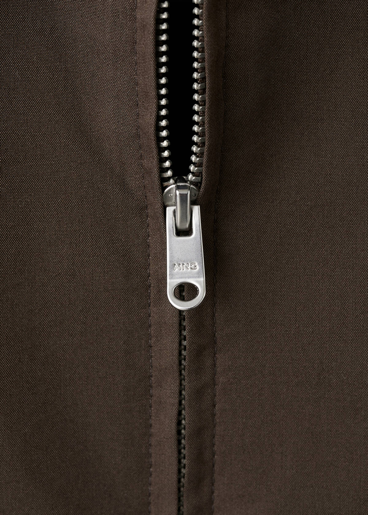 Straight cotton lyocell jacket — Brown