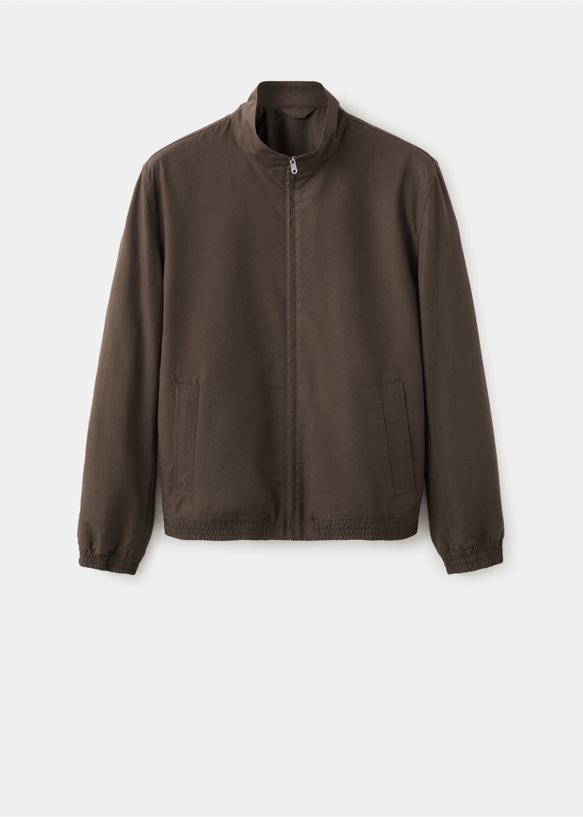 Veste droite coton lyocell - Article sans modèle, Marron. Ref: 37032889-00.