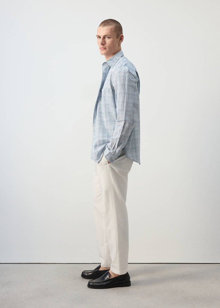 Regular fit trousers in a cotton-lyocell blend — Off White