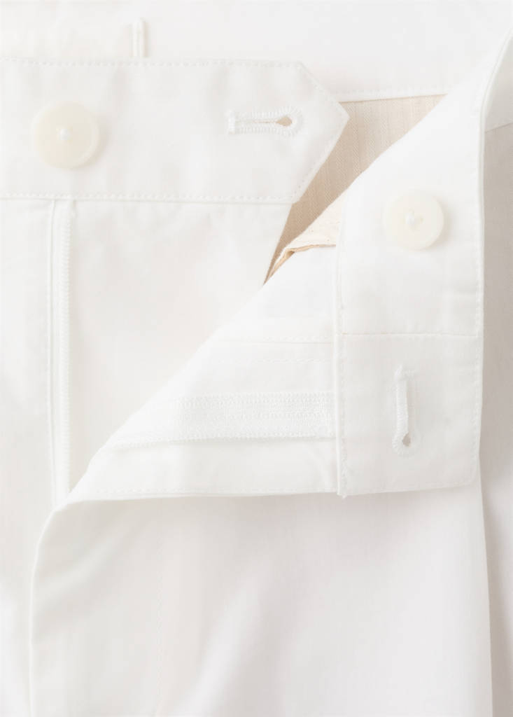 Regular fit trousers in a cotton-lyocell blend — Off White