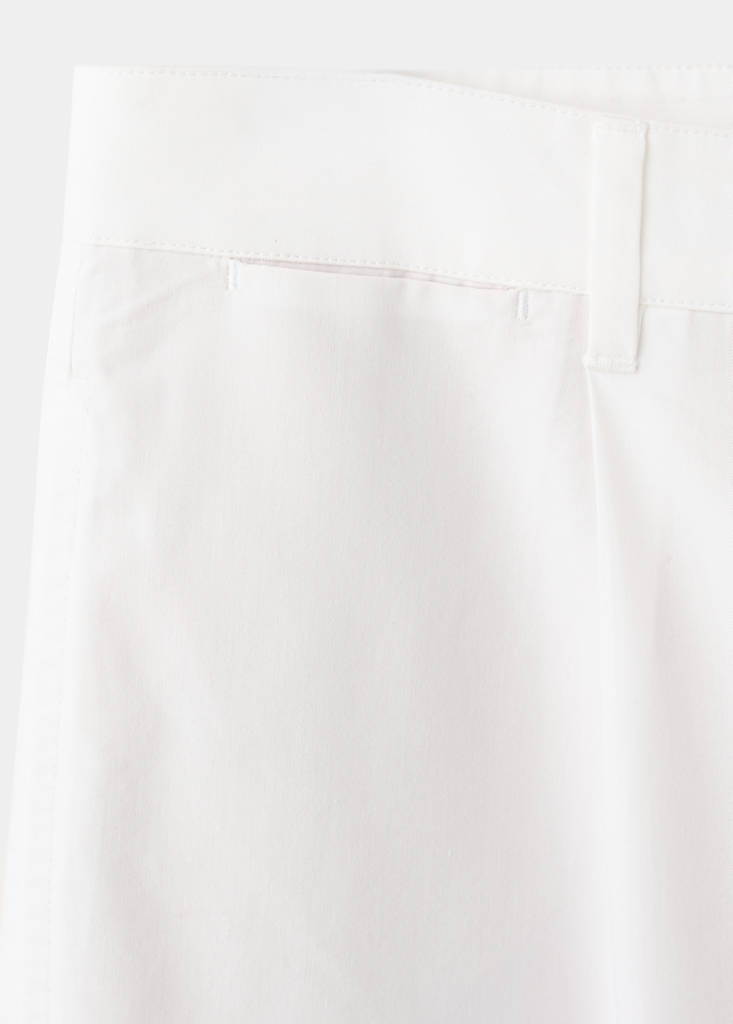 Regular fit trousers in a cotton-lyocell blend — Off White