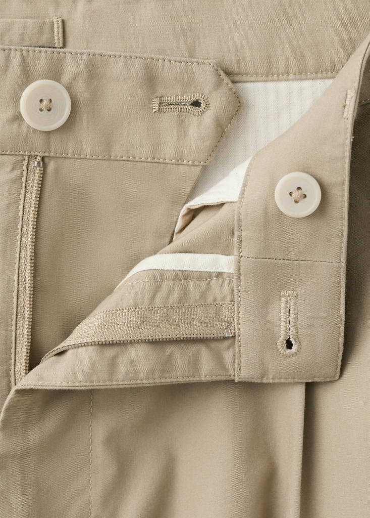 Regular fit trousers in a cotton-lyocell blend — Beige