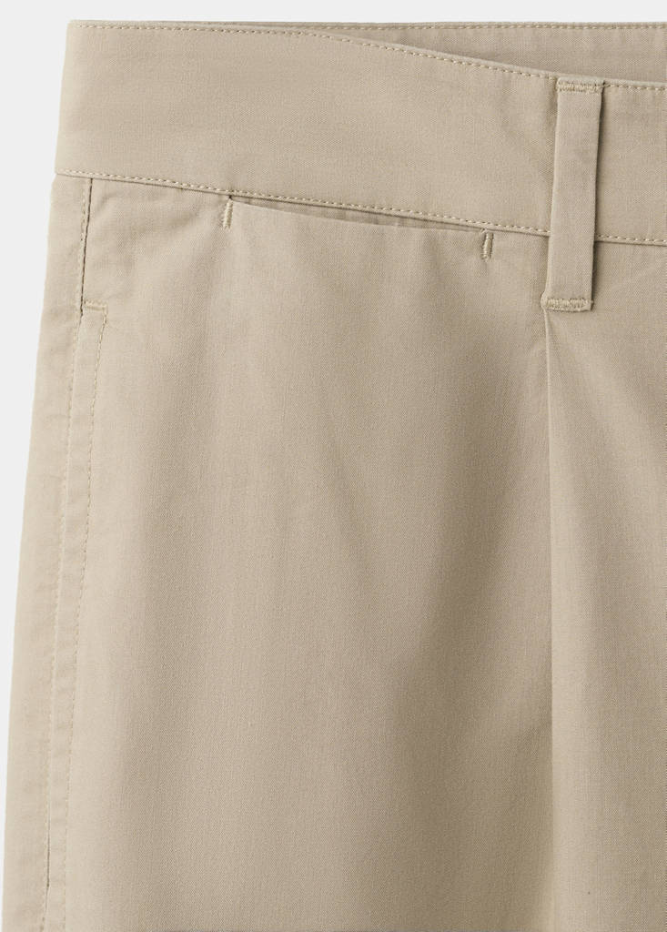 Regular fit trousers in a cotton-lyocell blend — Beige