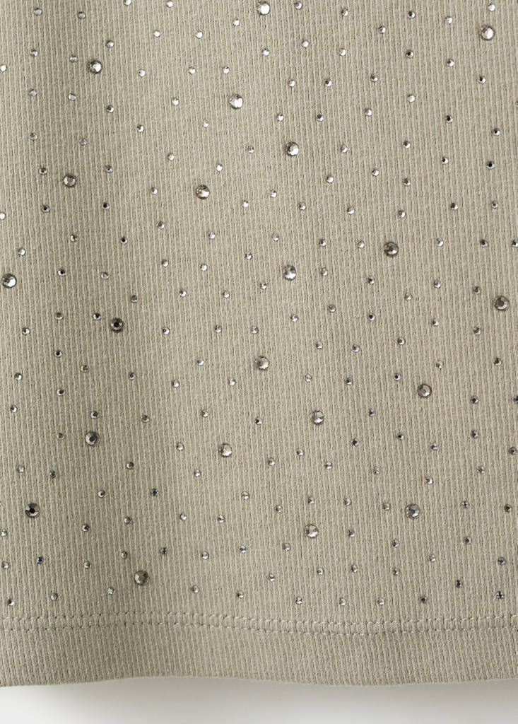 Wide strap glitter top — Medium Brown