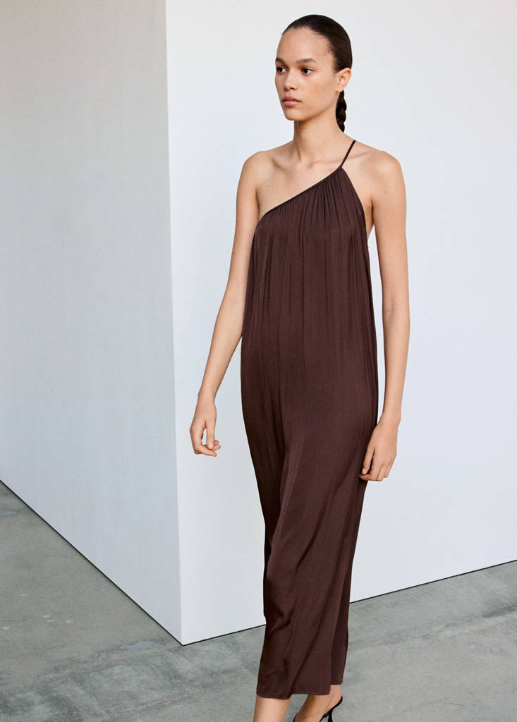 Asymmetrical Pleated Dress