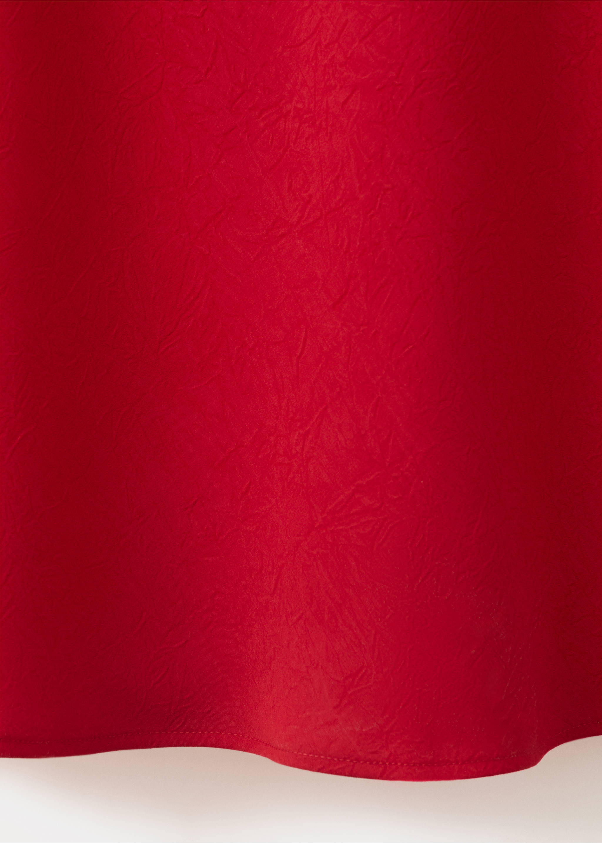 Draped neckline dress with back detail - Details of the article 0, Red. Ref: 37032898-00.