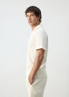 100% cotton texture polo shirt — Off White 5