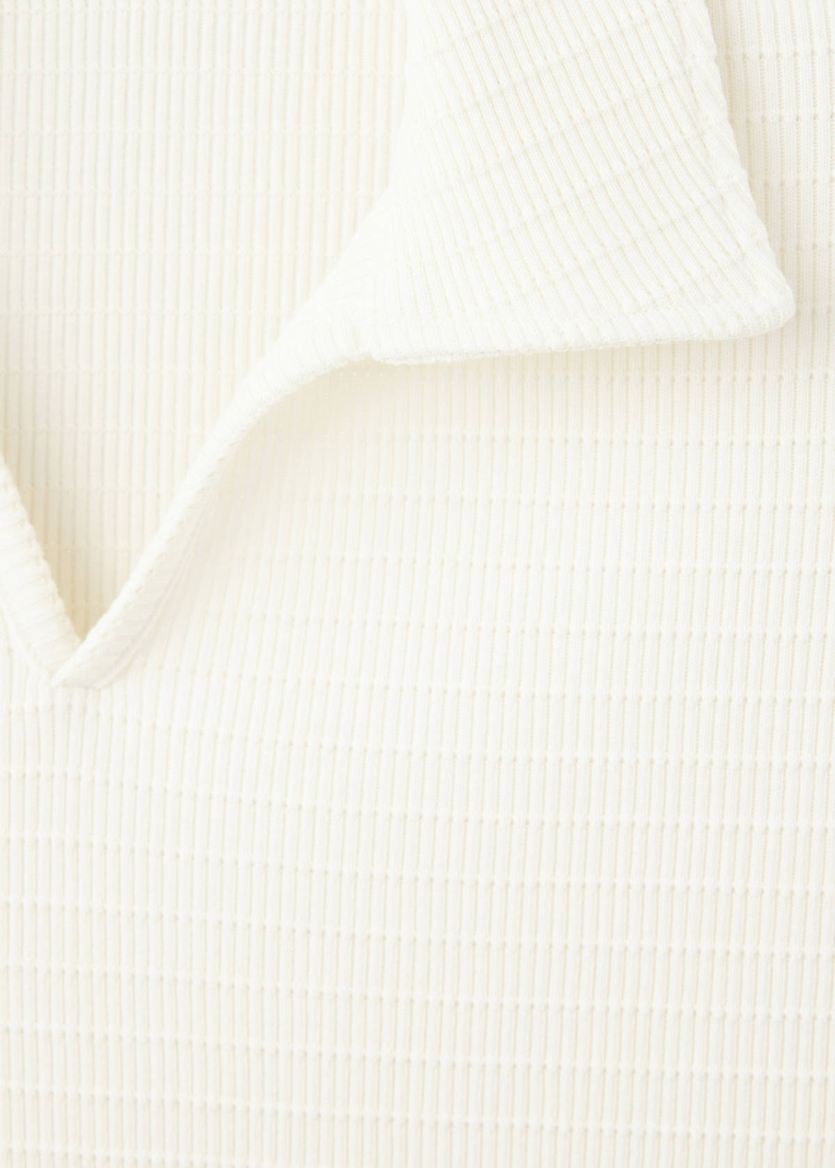 100% cotton texture polo shirt — Off White