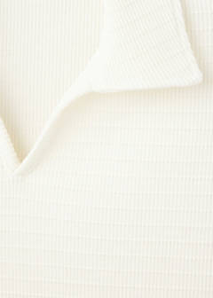 100% cotton texture polo shirt — Off White 8
