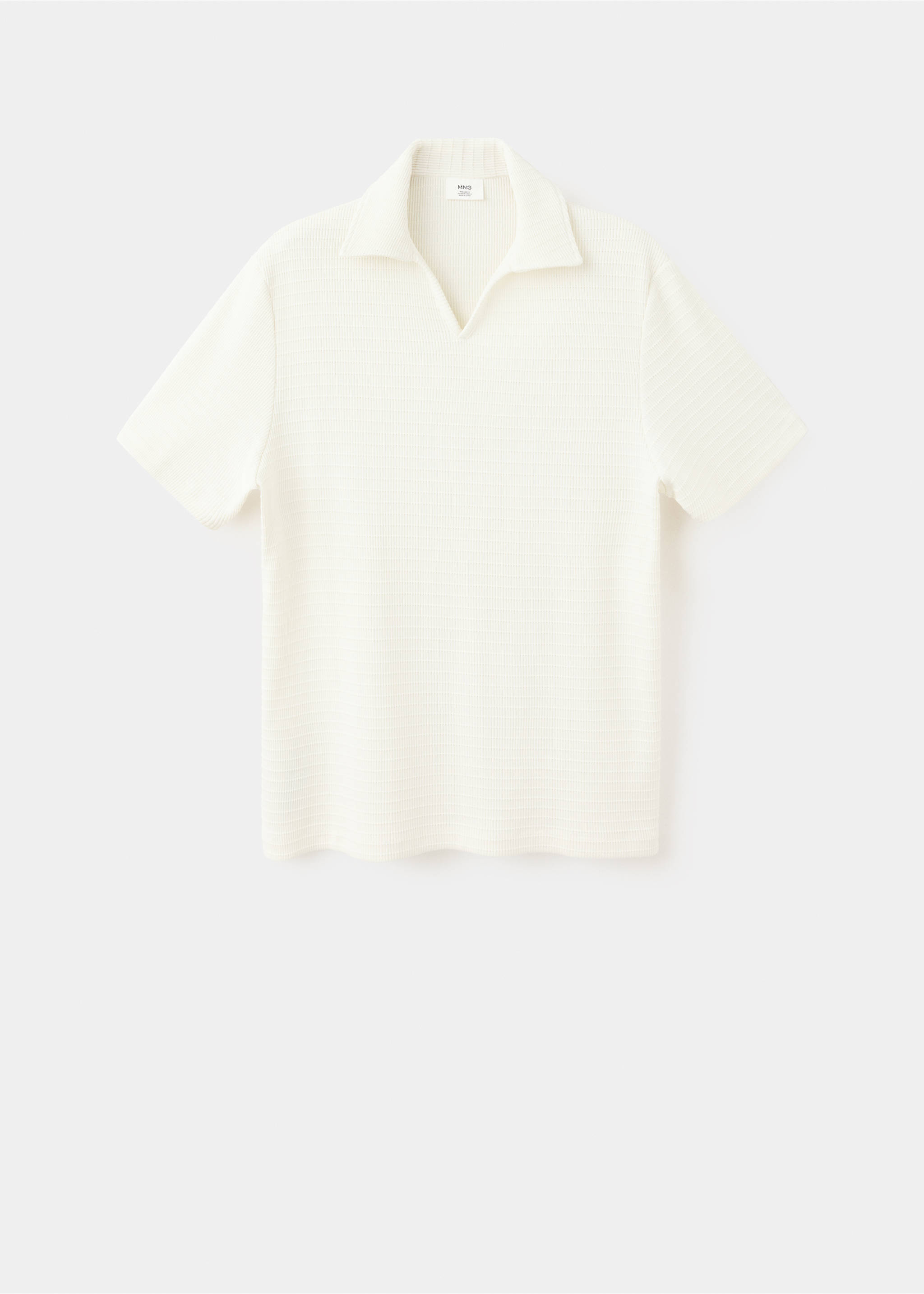 100% cotton regular-fit polo shirt - Article without model, Off White. Ref: 37032899-00.