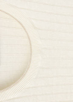 Ribbed linen lyocell blend T-shirt — Off White 7