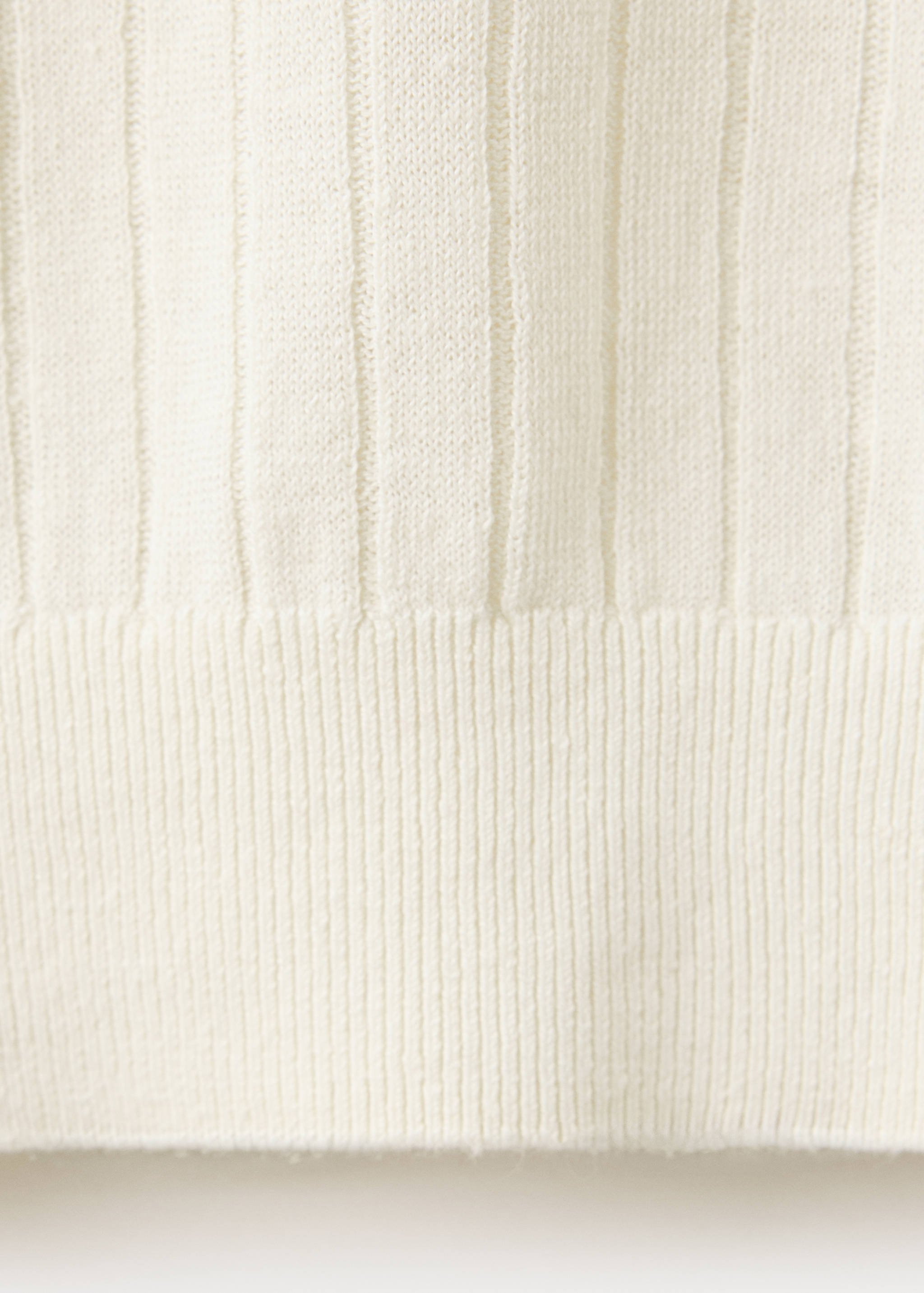 Cotton-linen blend knit T-shirt - Details of the article 0