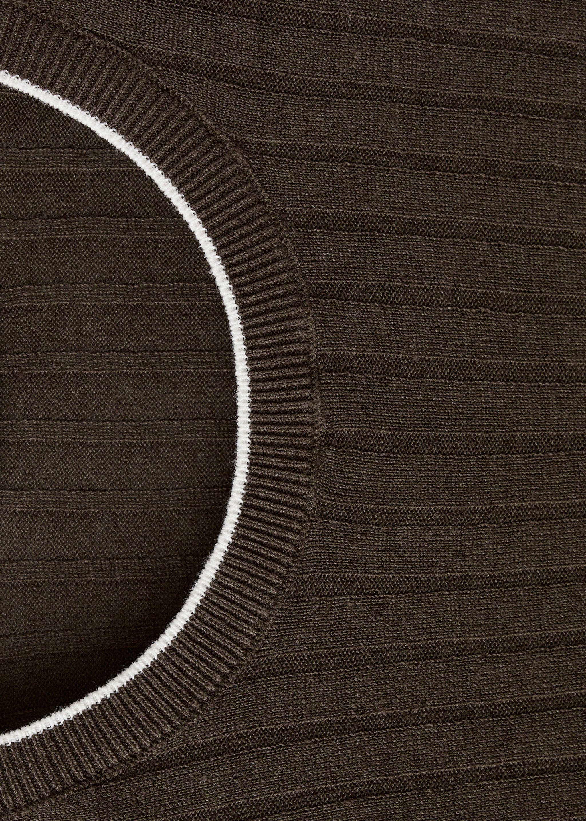 Cotton-linen blend knit T-shirt - Details of the article 8