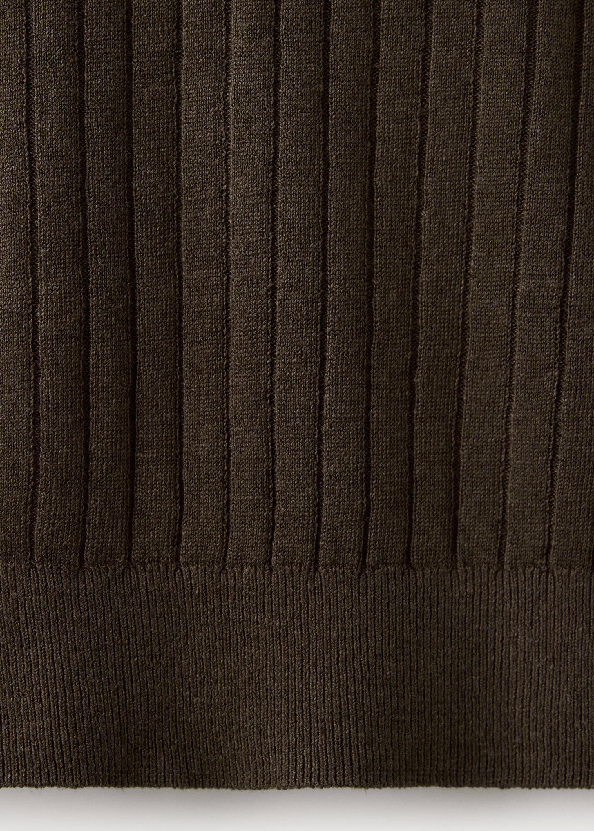 Cotton-linen blend knit T-shirt - Details of the article 0