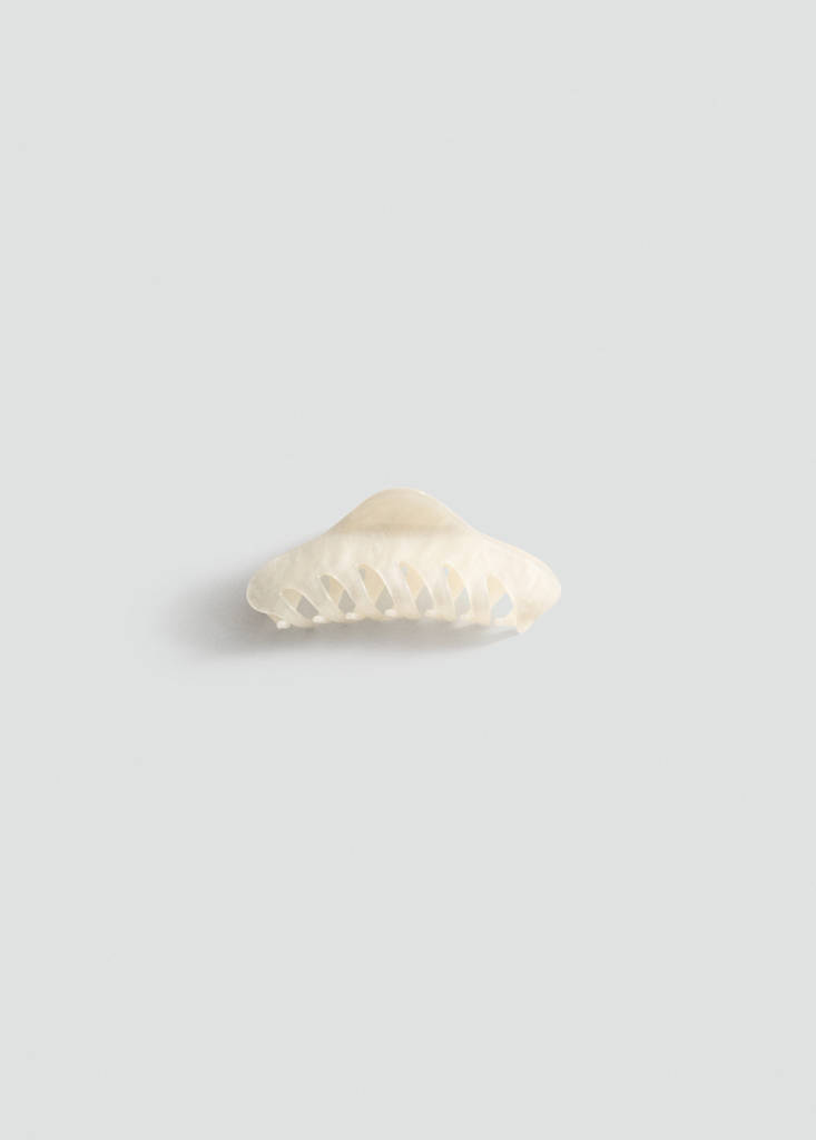 Pearl-effect hair clip — Ecru