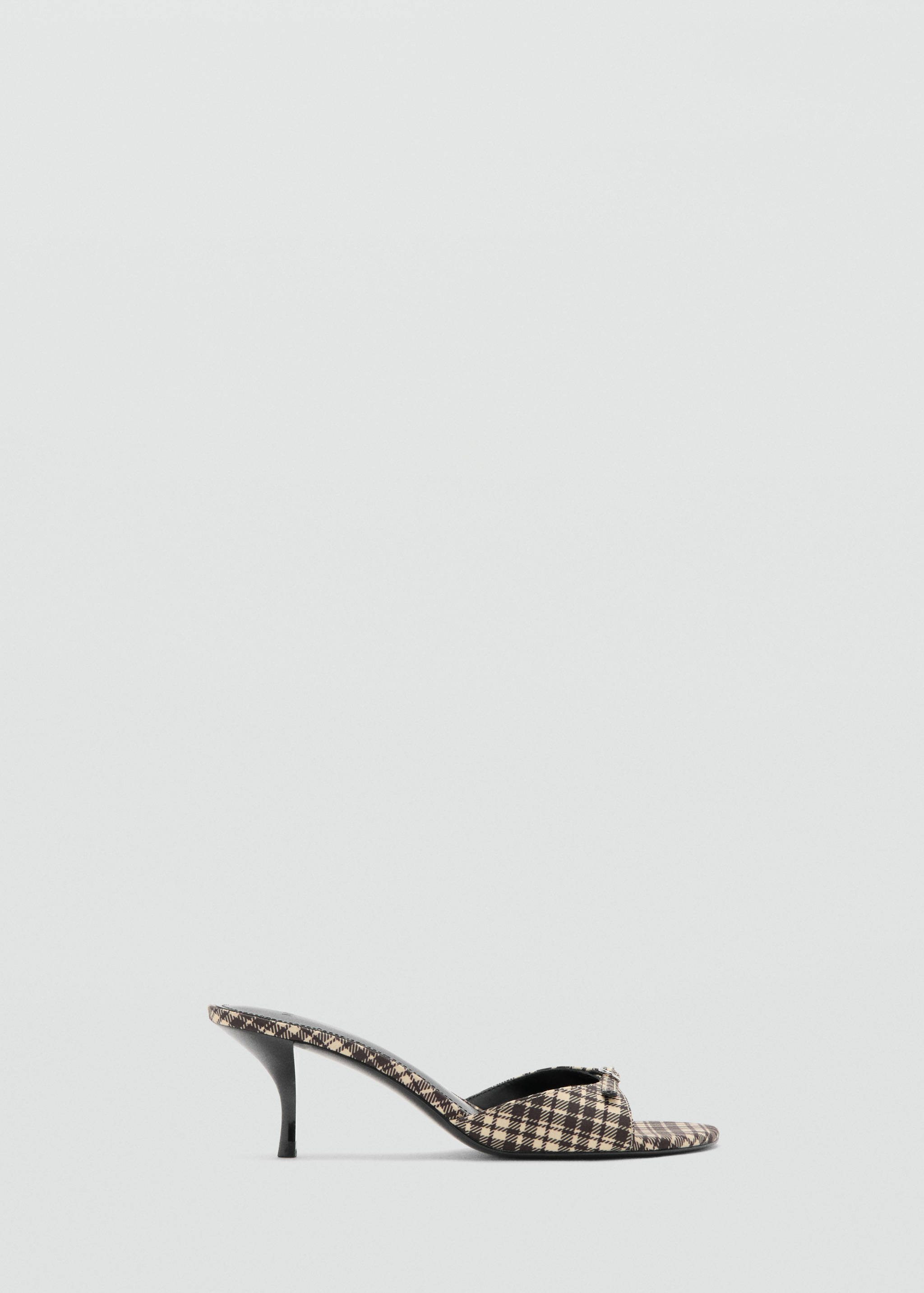 Kitten heel checkered sandals - Article without model