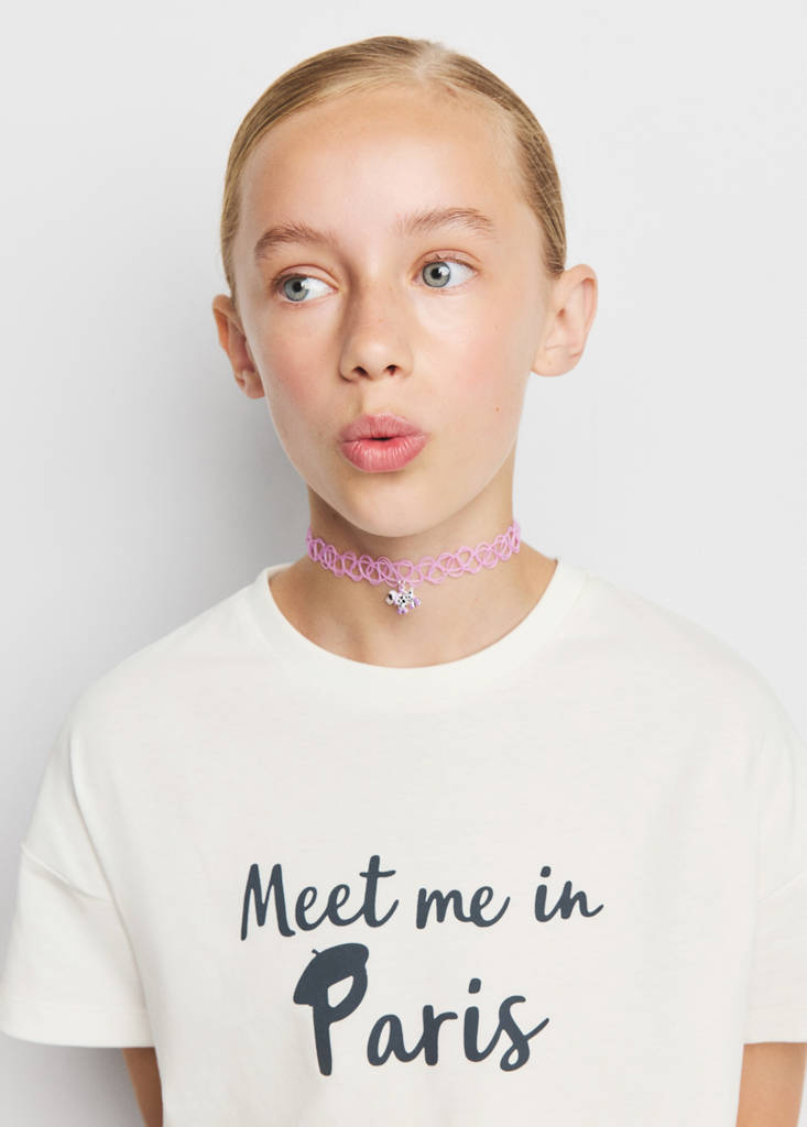 Printed cotton-blend t-shirt — Off White