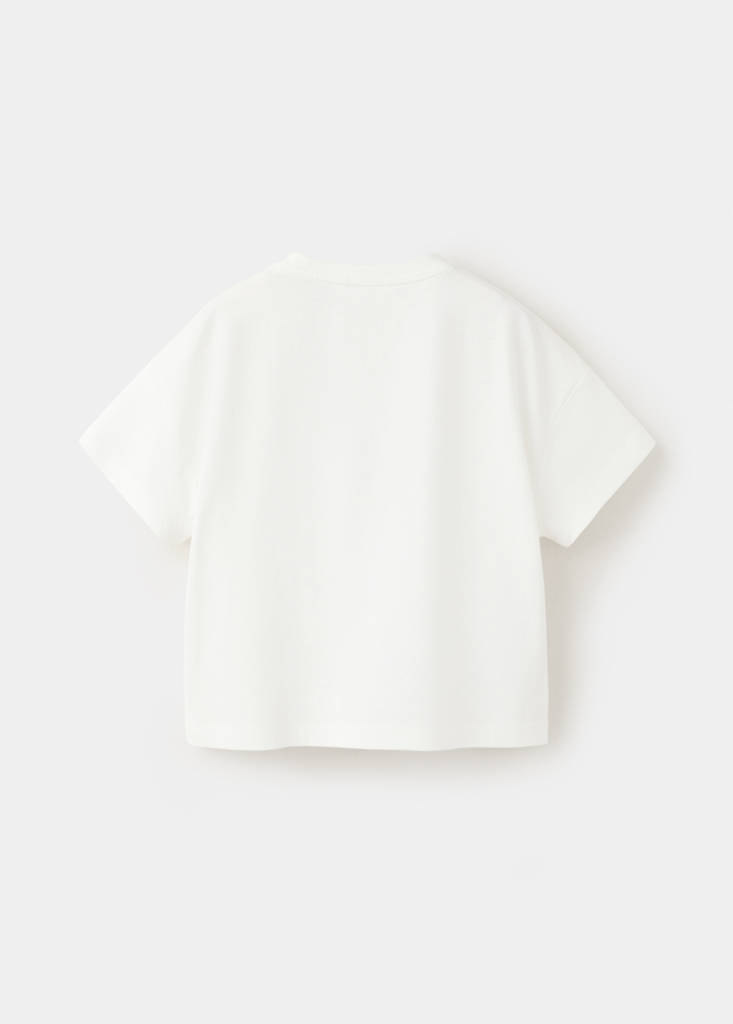 Printed cotton-blend t-shirt — Off White