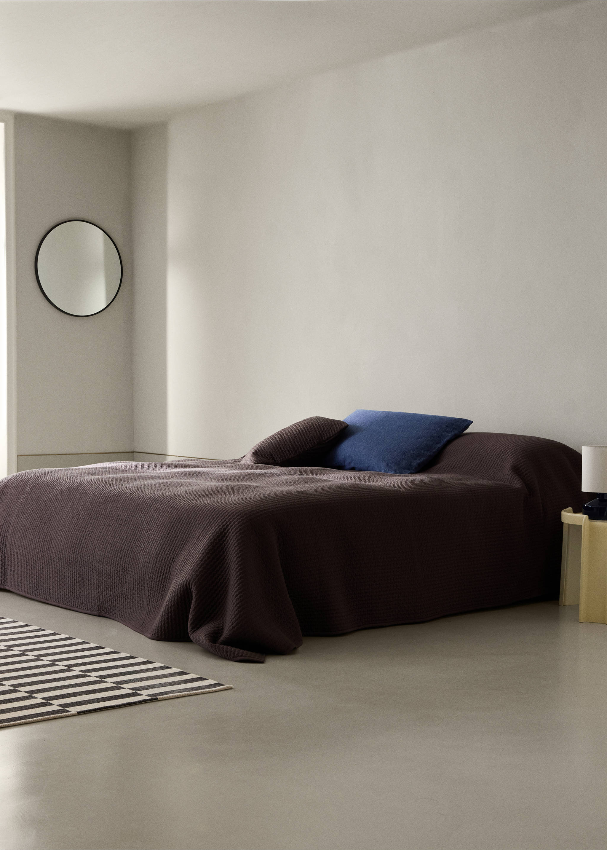 100% cotton sateen duvet for 130/140/150 cm bed - General plane, Chocolate. Ref: 37032915-00.