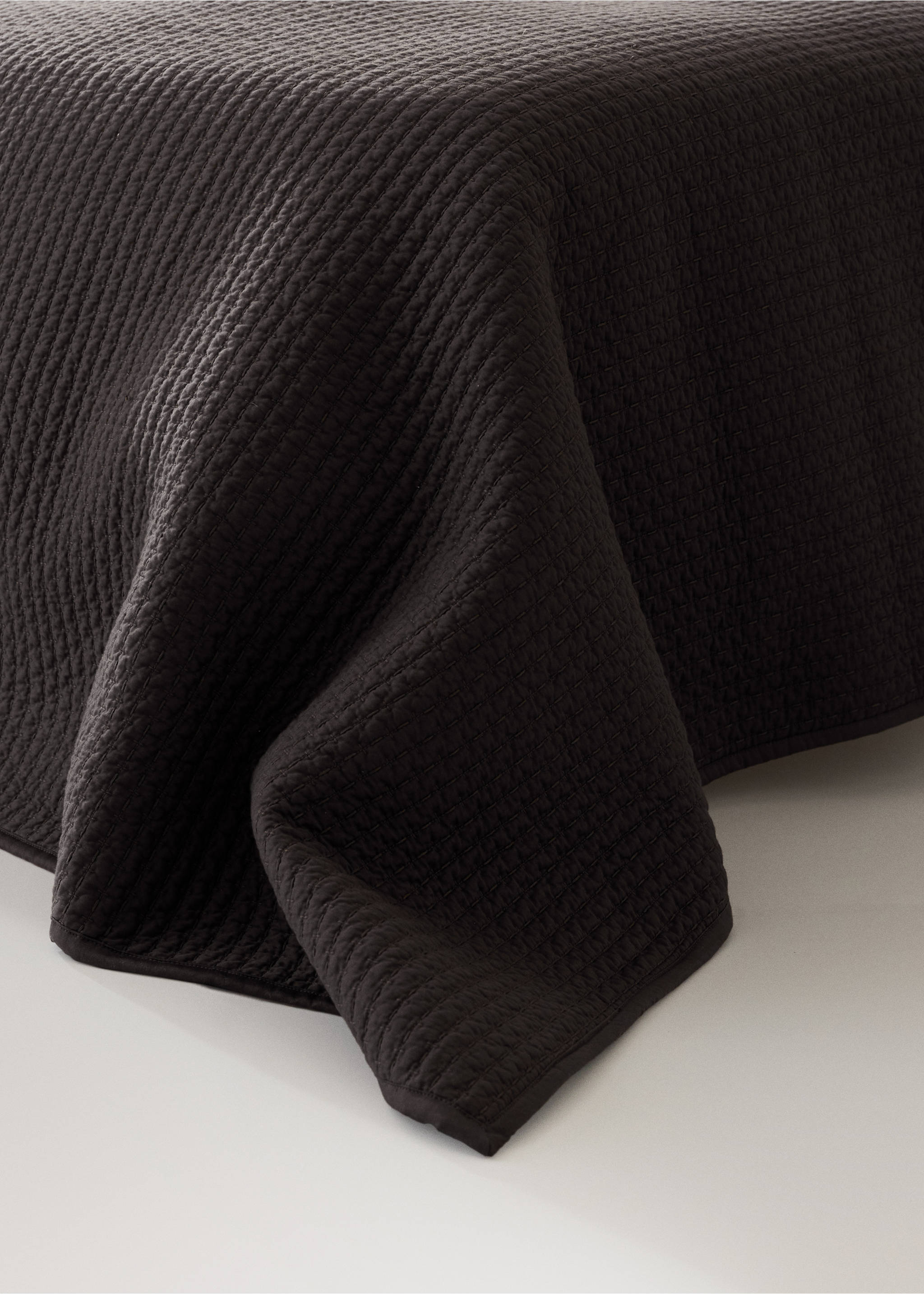 100% cotton sateen duvet for 130/140/150 cm bed - Details of the article 8, Chocolate. Ref: 37032915-00.