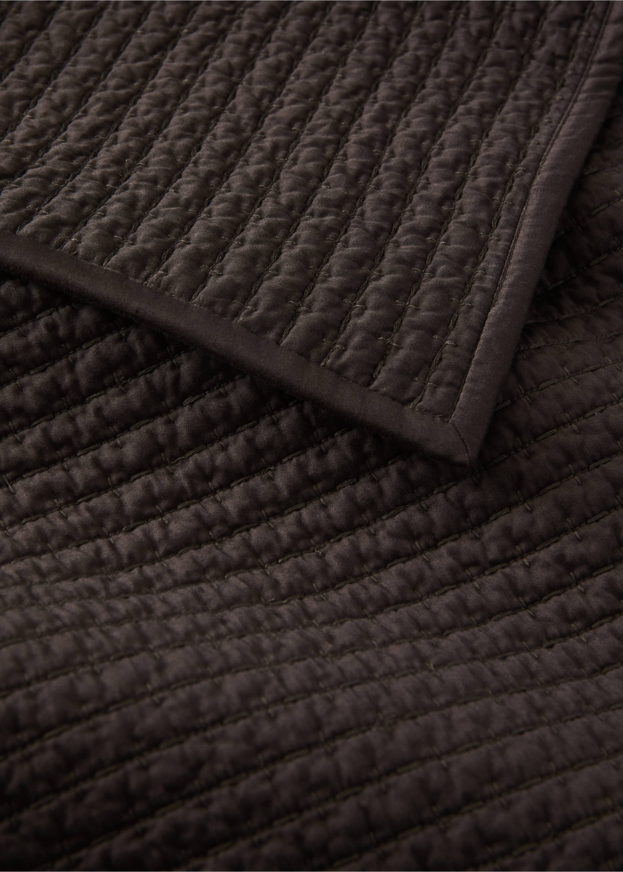 100% cotton sateen duvet for 130/140/150 cm bed - Details of the article 2, Chocolate. Ref: 37032915-00.