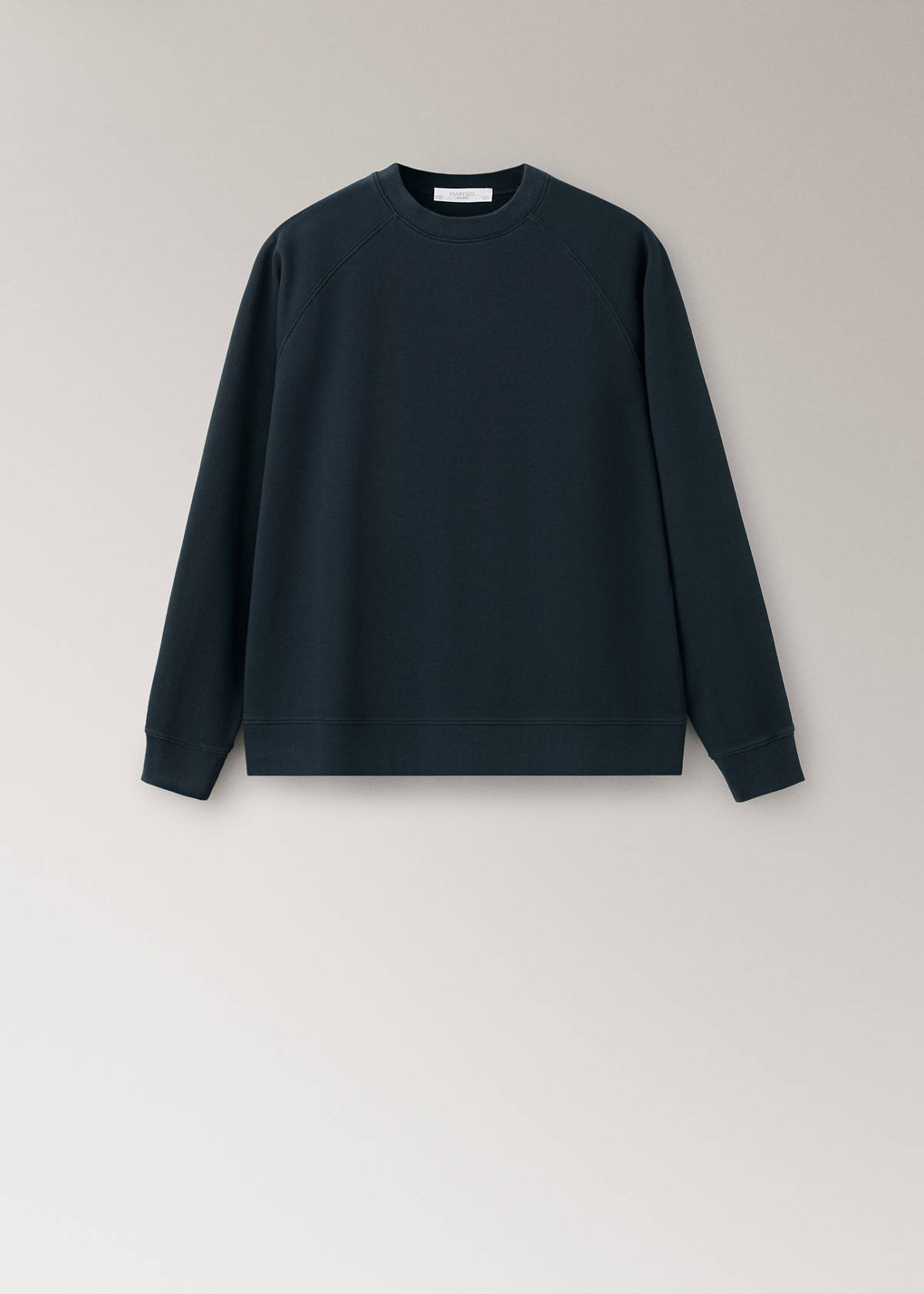 Washed 100% cotton sweatshirt — Navy