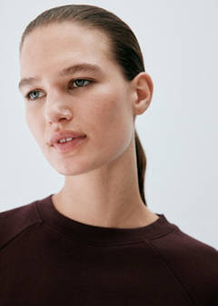 Washed 100% cotton sweatshirt — Burgundy 4