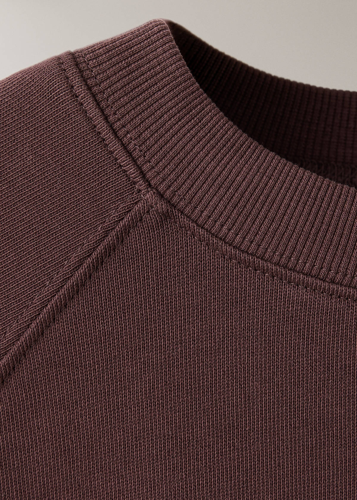 Washed 100% cotton sweatshirt — Burgundy