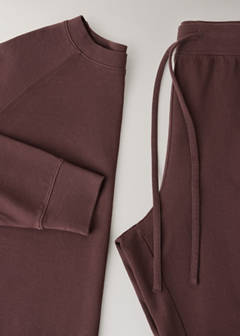 Washed 100% cotton sweatshirt — Burgundy 7
