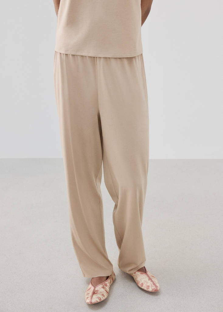 Plain lyocell cotton pyjama bottoms — Pink