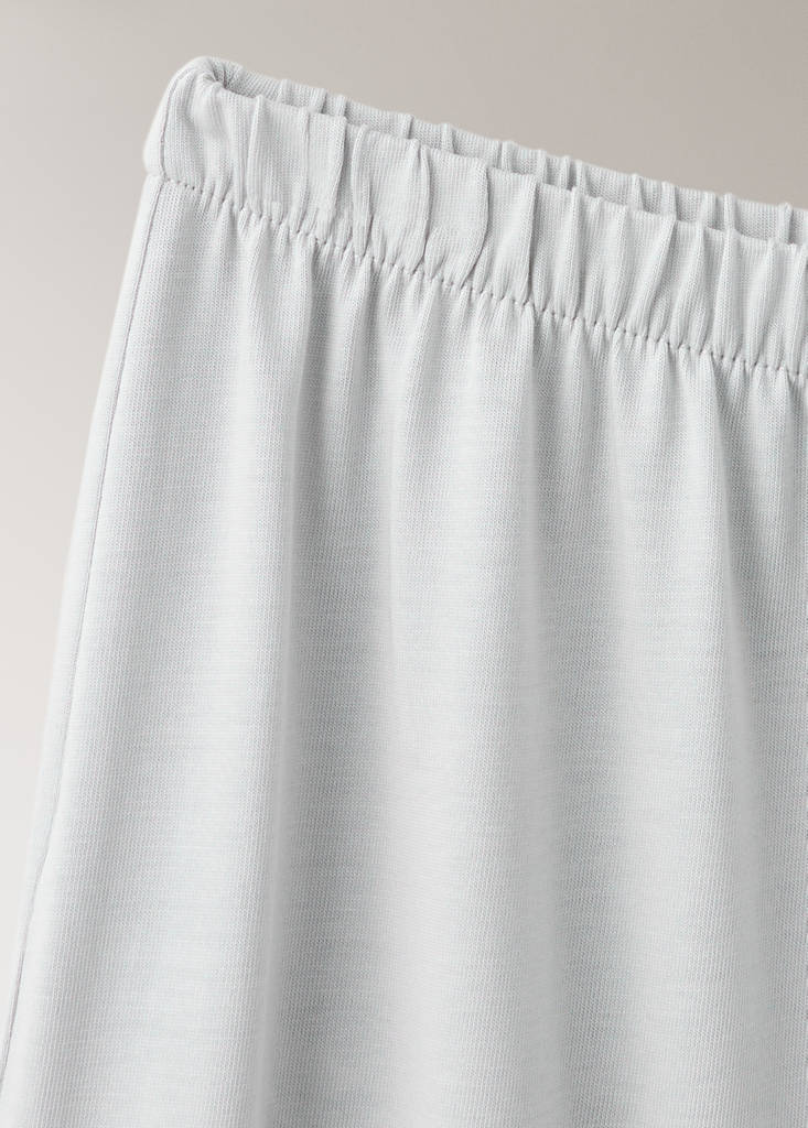 Plain lyocell cotton pyjama bottoms — Grey