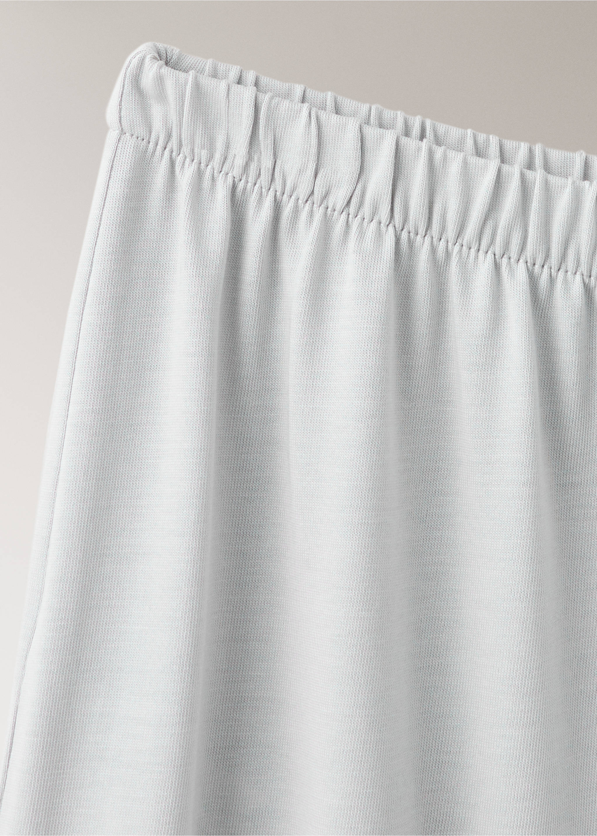Plain lyocell cotton pyjama bottoms - Details of the article 8, Grey. Ref: 37032917-00.