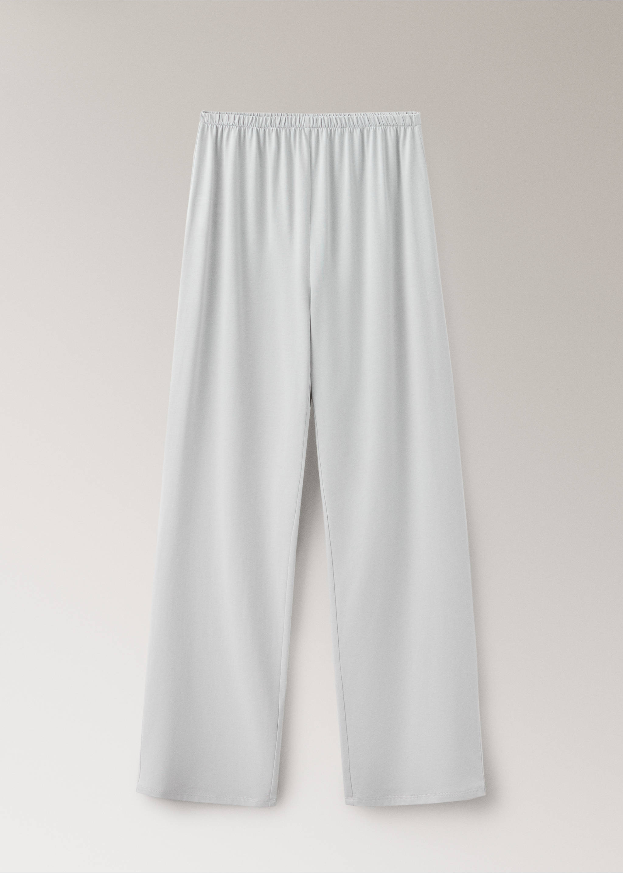 Plain lyocell cotton pyjama bottoms - Article without model, Grey. Ref: 37032917-00.