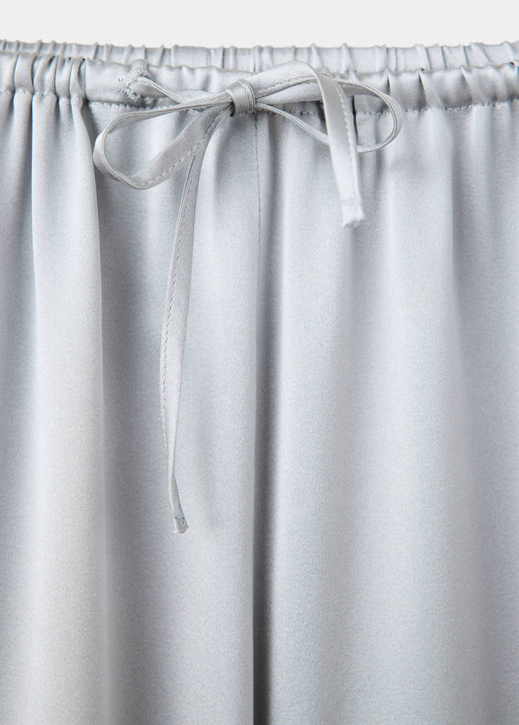 Straight-leg silk trousers — Silver