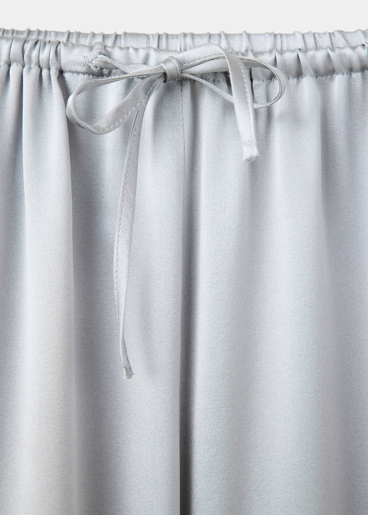 Straight-leg silk trousers — Silver