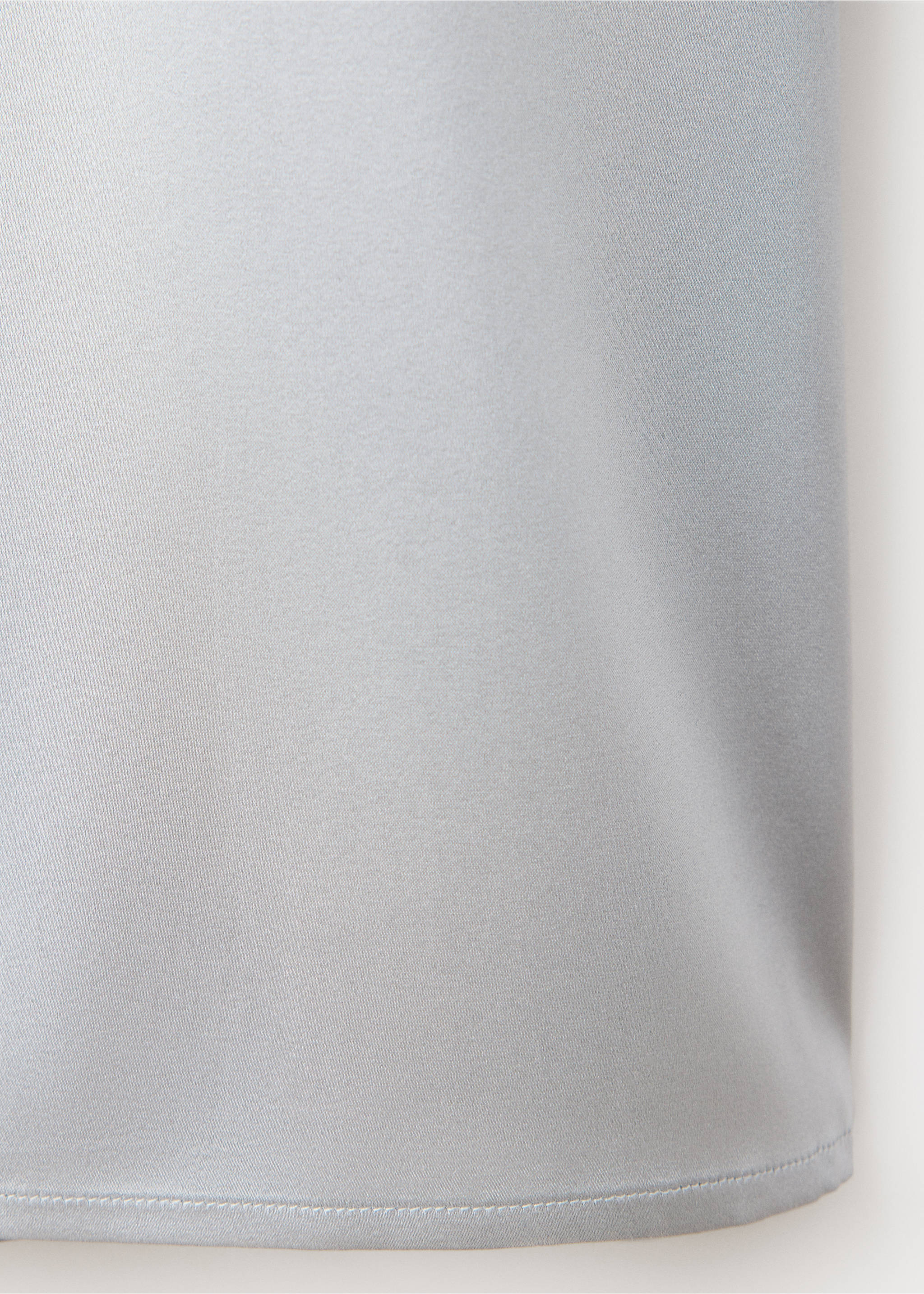 Straight-fit silk trousers - Details of the article 0, Silver. Ref: 37032918-00.