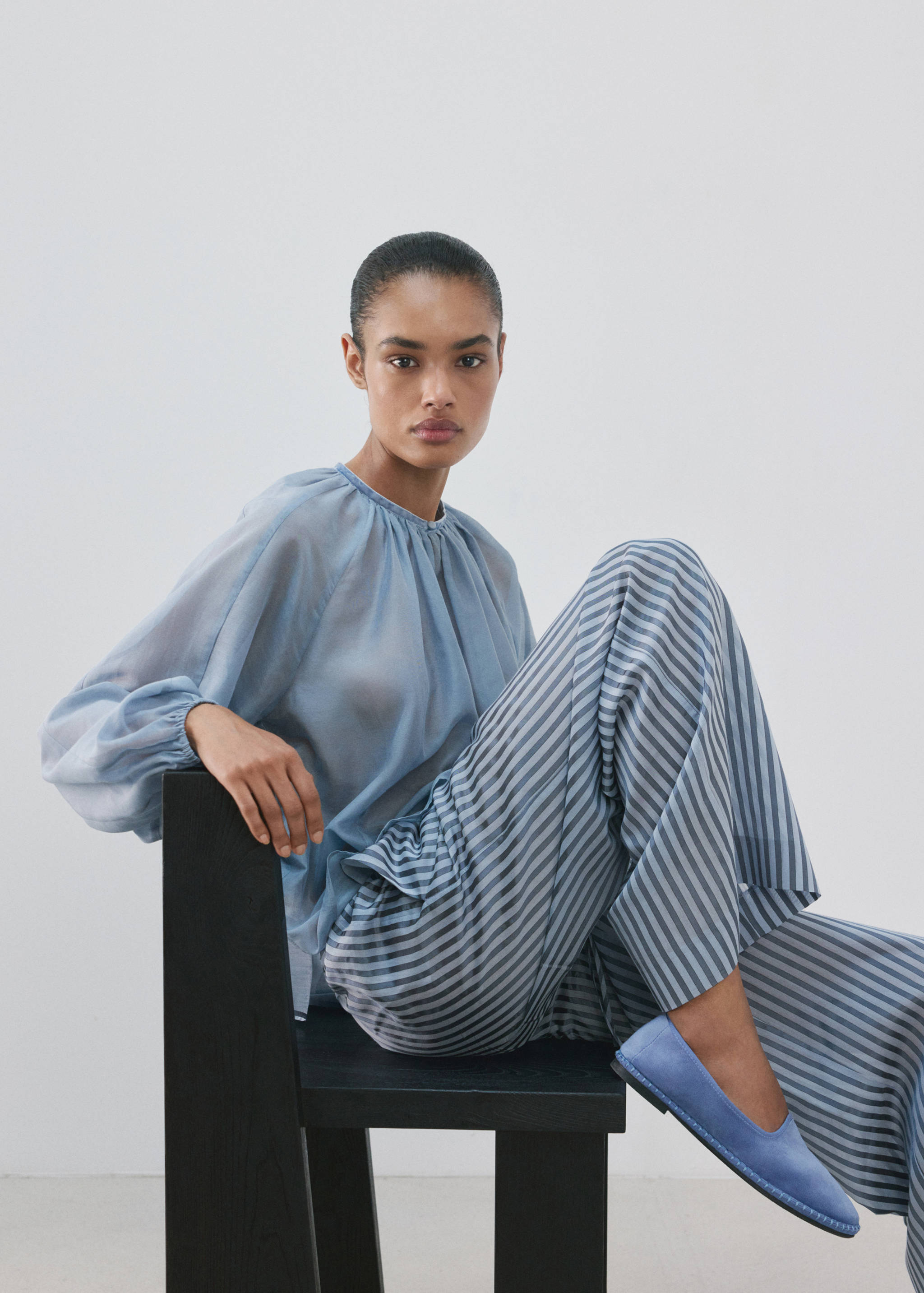 Camisa pijama fluida - Plano medio