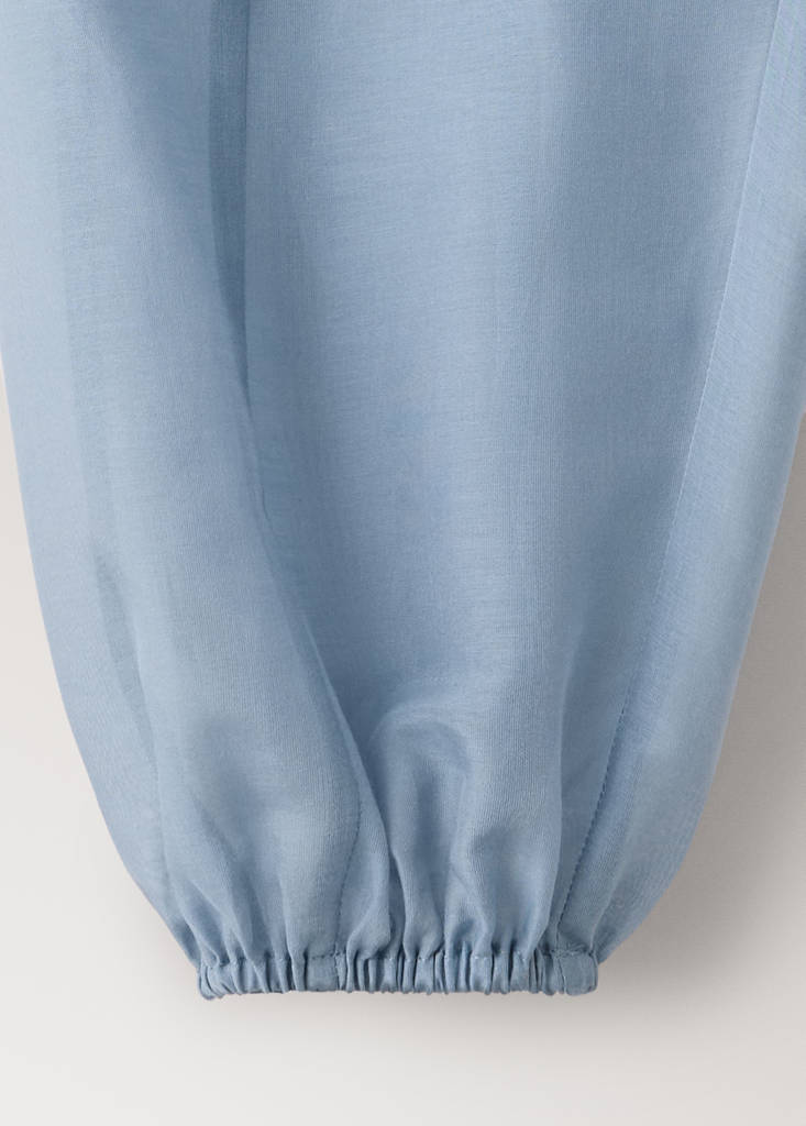 Fluid cotton pyjama shirt — Blue
