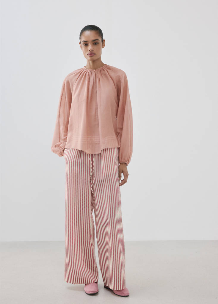 Mango Chemise Pyjama Fluide In Rose