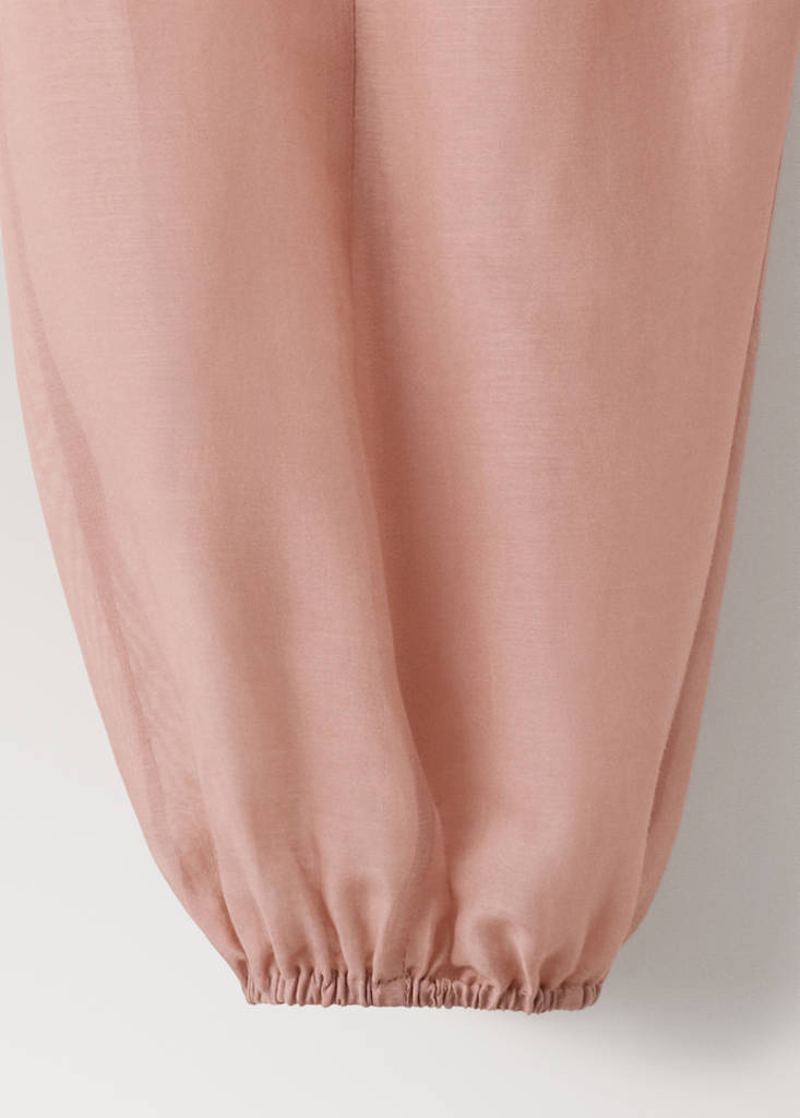 Fluid cotton pyjama shirt — Pink
