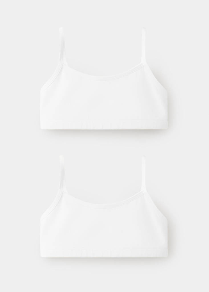 Pack of 2 cotton bras — Off White