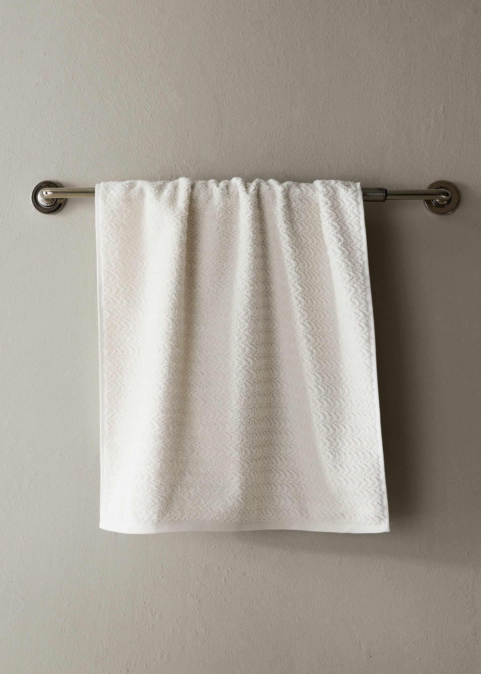 Jacquard-Frottier-Handtuch mit Fischgrätmuster - Allgemeine Ansicht