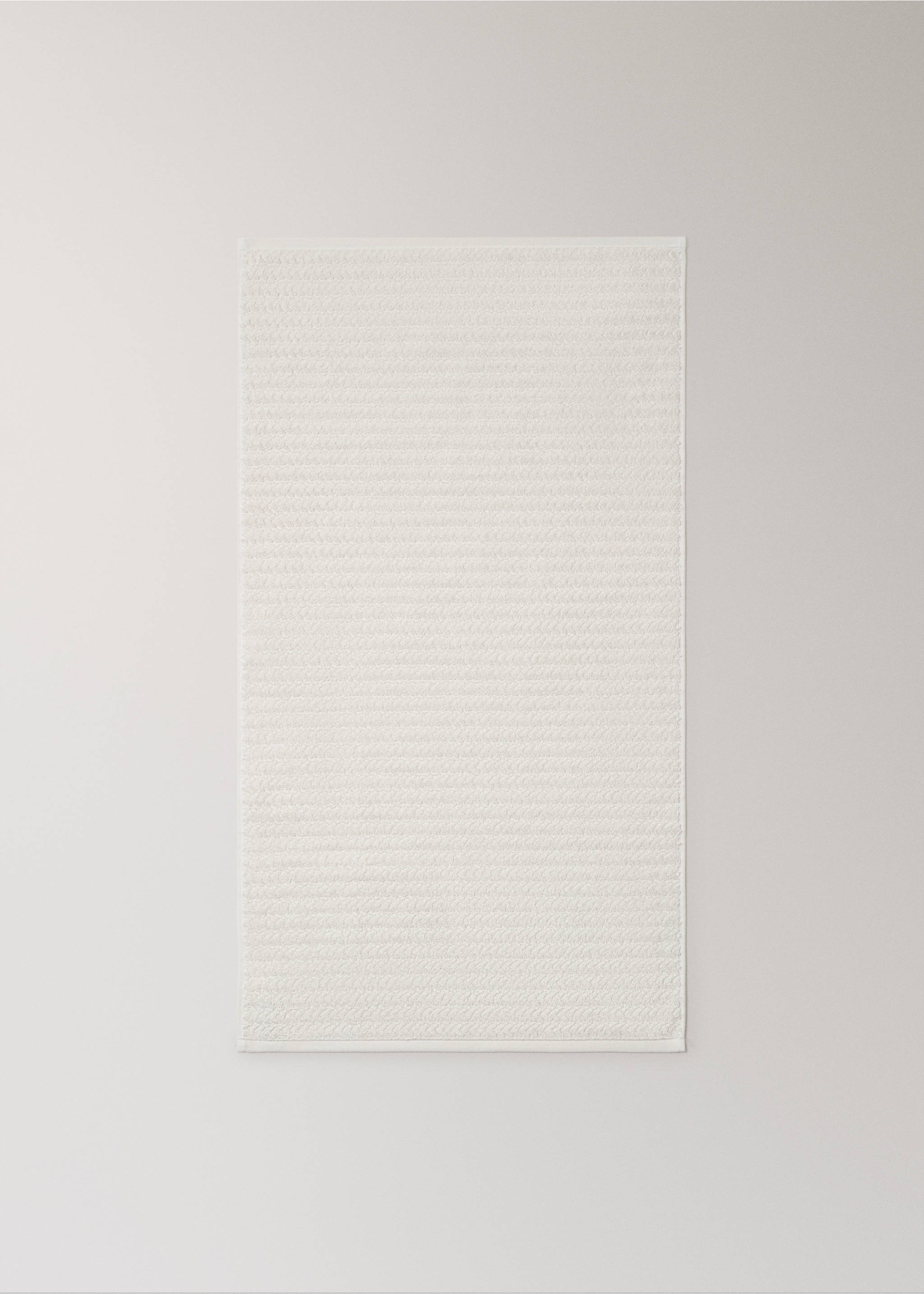 Jacquard-Frottier-Handtuch mit Fischgrätmuster - Detail des Artikels 3, Ecru. Ref: 37032925-00.