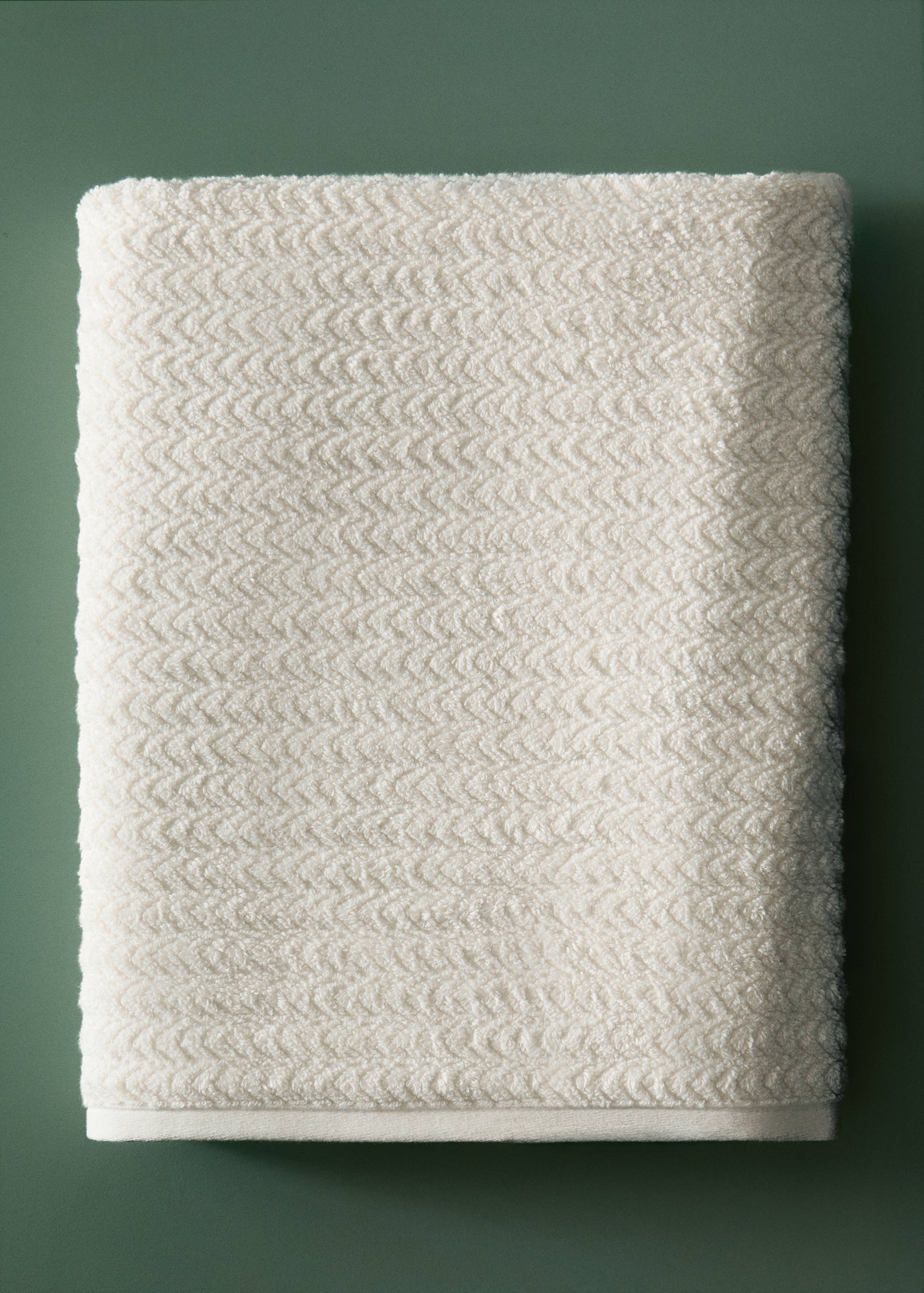 Jacquard-Badetuch mit Fischgrätmuster - Allgemeine Ansicht