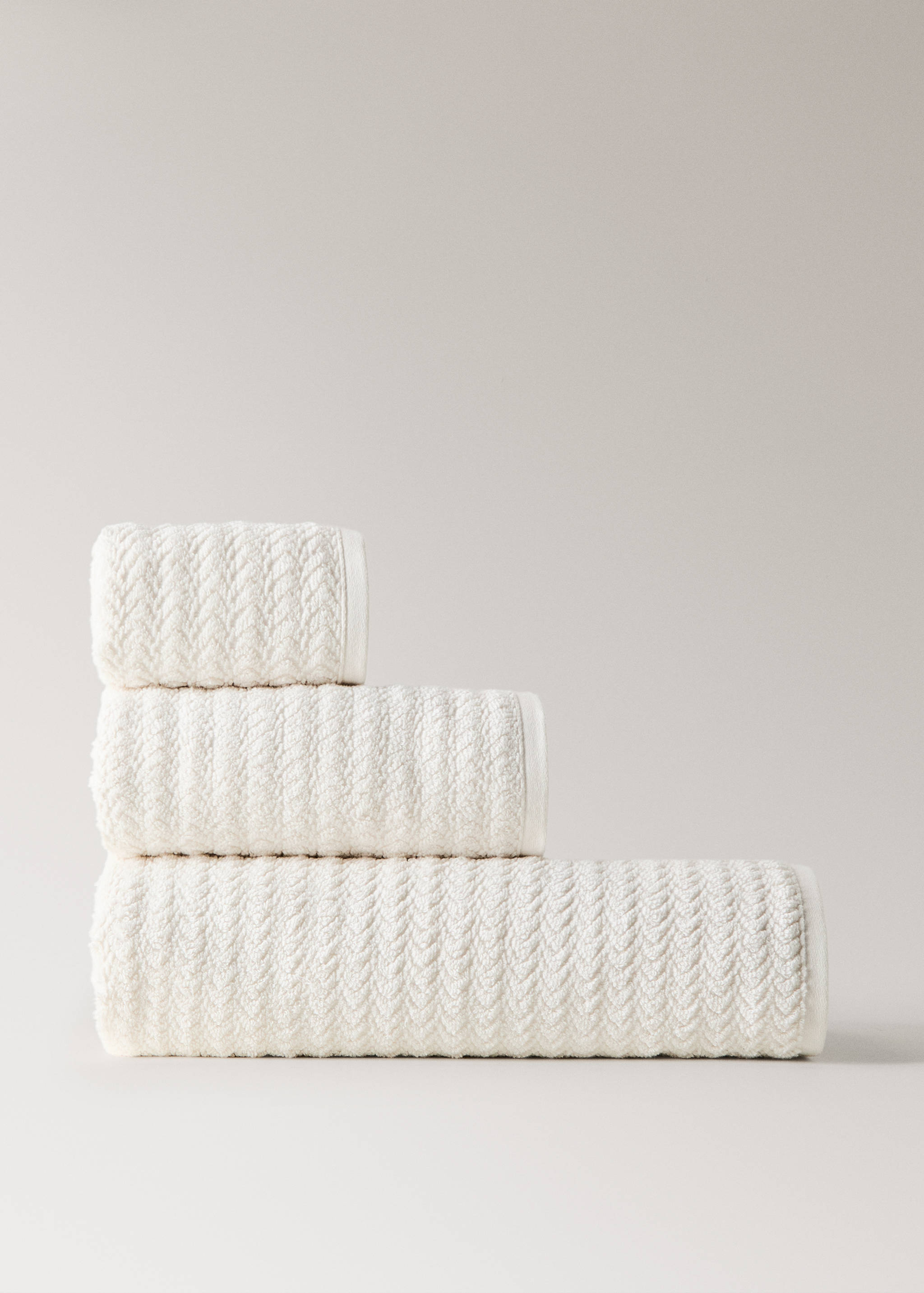 Jacquard-Badetuch mit Fischgrätmuster - Artikel ohne Model