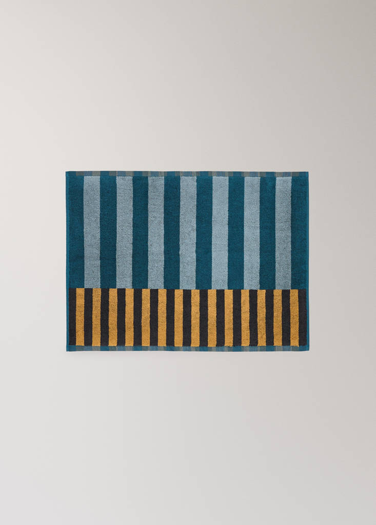 Cotton striped bath rug - thumbnail 2