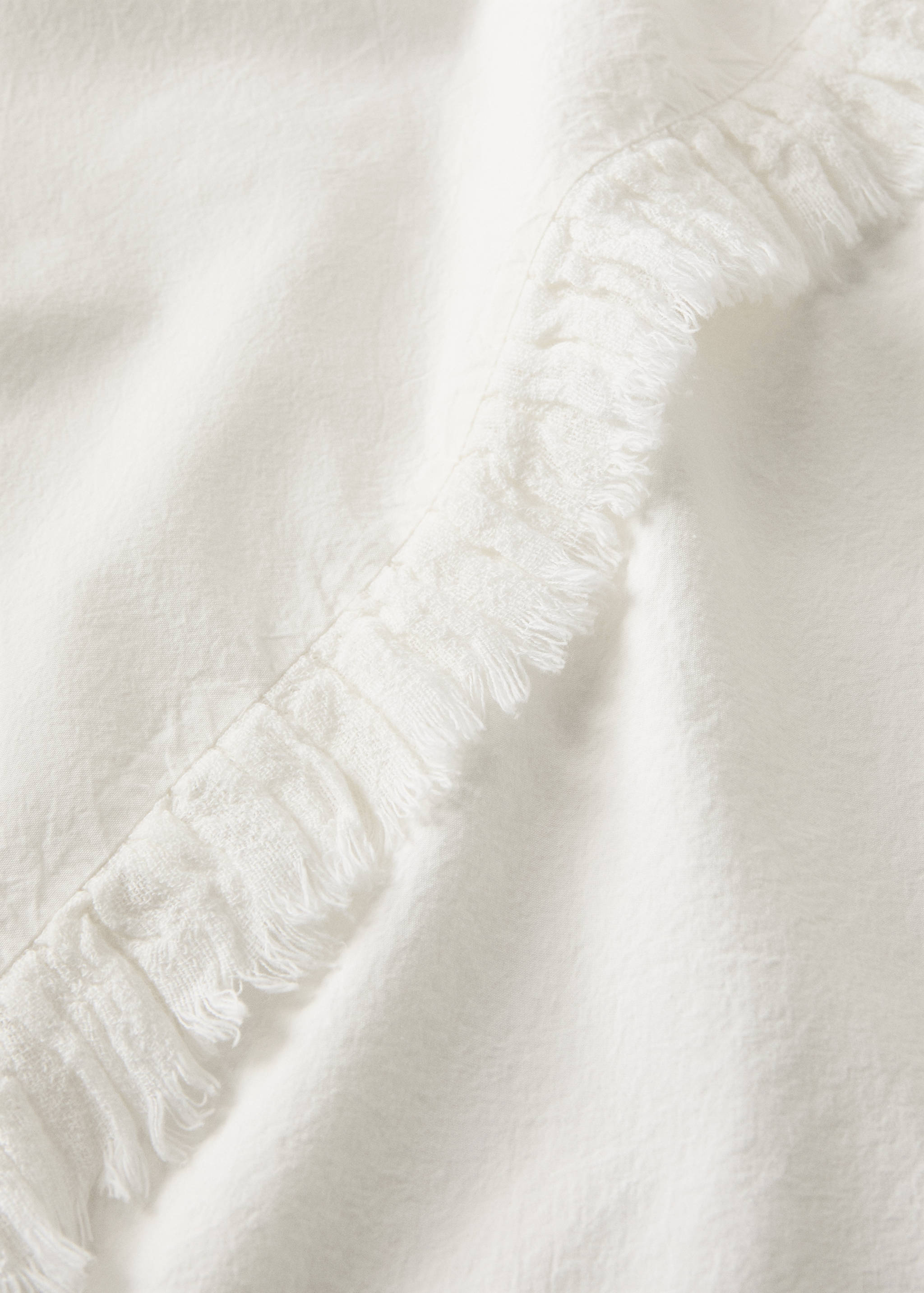Washed cotton duvet cover with frayed gauze ruffle for 180/200 cm bed - Details of the article 1